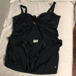 Black maternity tankini